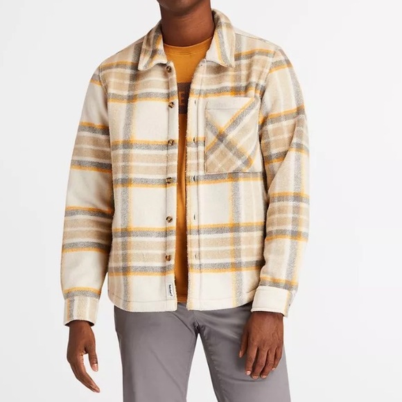 NEW Timberland Plaid Fleece Shirt Jacket